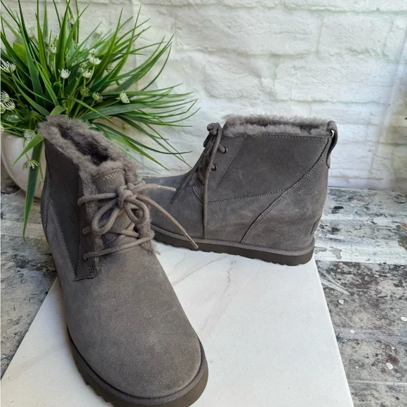 UGG | Shoes | Ugg Grey Lace Up Booties Size 8 New | Poshmark display picture 1